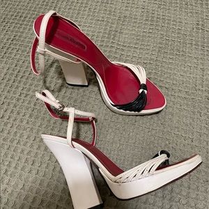 Cesare Paciotti Black & White Heels. Sz 37